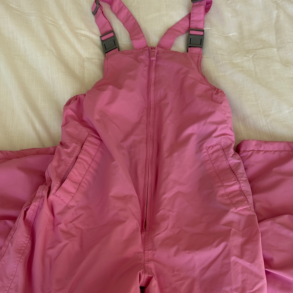 Lands' End Pink Kids Snow Bibs
